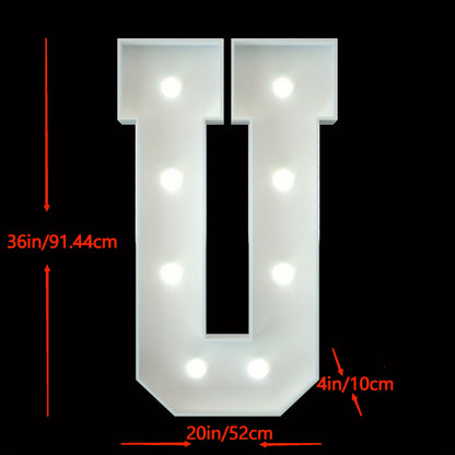 91.44cm Marquee Light Up Letters A-Z for Party, Wedding, and Birthday Decor