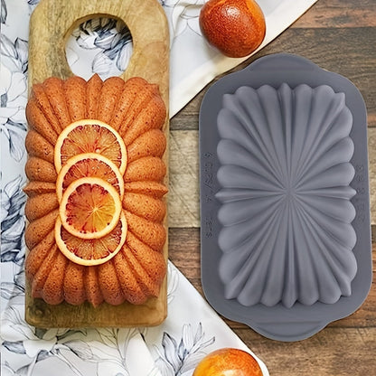 One Flower Rectangle Cake Pan (27.79cmx16.38cm) made of silicone for baking, a versatile tool for your kitchen. Perfect for baking cakes in the oven, this pan is a must-have for any home baker.