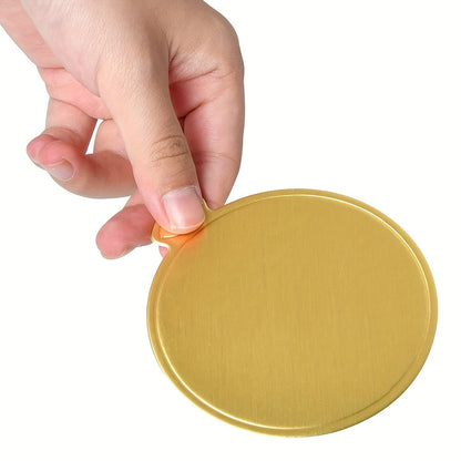 Round Cake Boards 50/100pcs in Golden Cardboard - Mini Cake Base for Mousse Desserts, Disposable Cupcake Boards for Wedding and Birthday Party Displays Tray