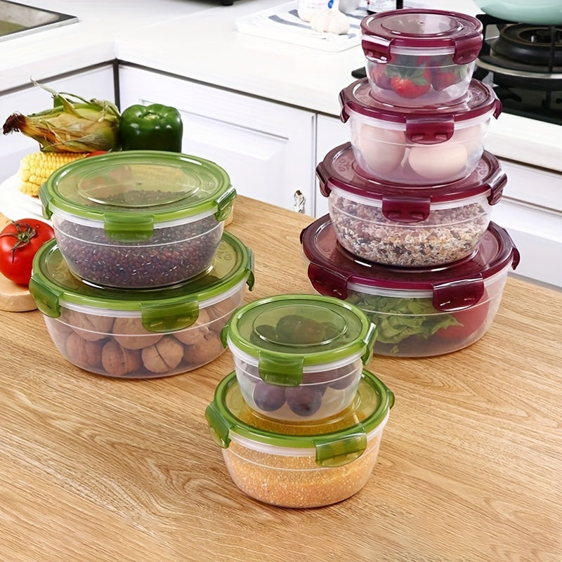 Versatile Refrigerator Bowls for Food Storage & Organization: Ideal for Kitchen, Veggie & Fruit Preservation, Dried Goods, Microwave Use, Cafeterias, Camping, Picnics & Beaches.