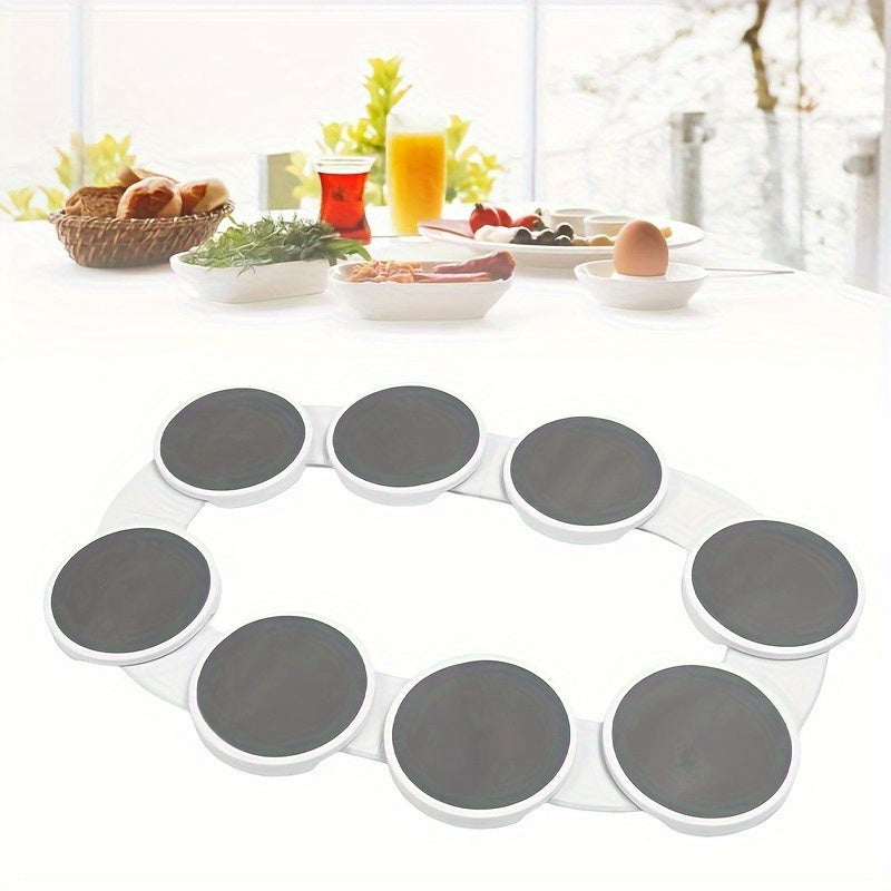 White Plastic Rotating Tray, Decorative Art Piece, Expandable to Fit Any Table Shape, No Electricity Needed, Perfect for Kitchen and Dining Room