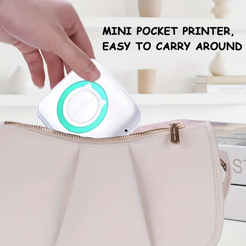 Mini thermal sticker printer for creating stickers, pocket-sized and wireless, perfect for anatomy flashcards, journals, photos, notes, and gifts.