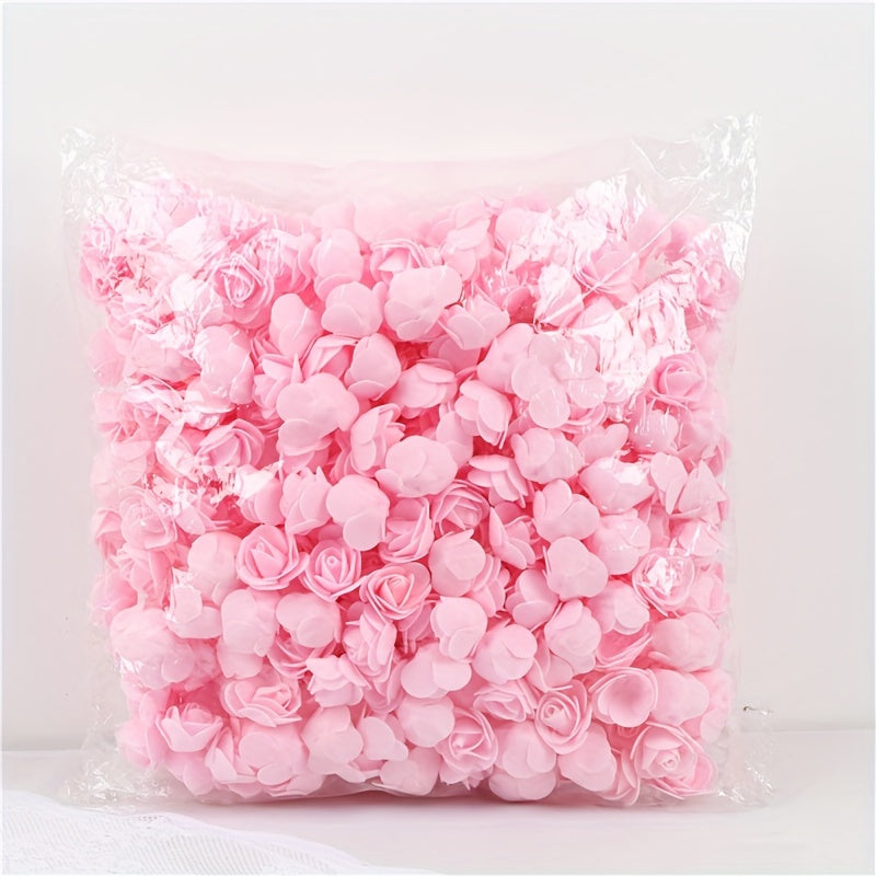 100 Artificial Rose Heads for Valentine's Day decoration, rose bear accessories, and wedding decor.