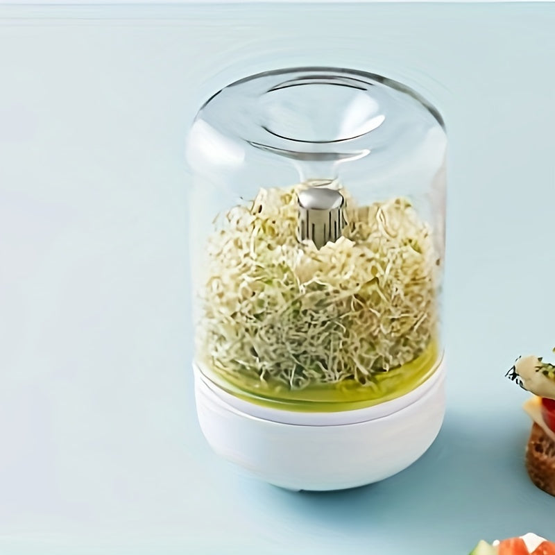 Countertop sprouting machine for fresh homemade bean sprouts.