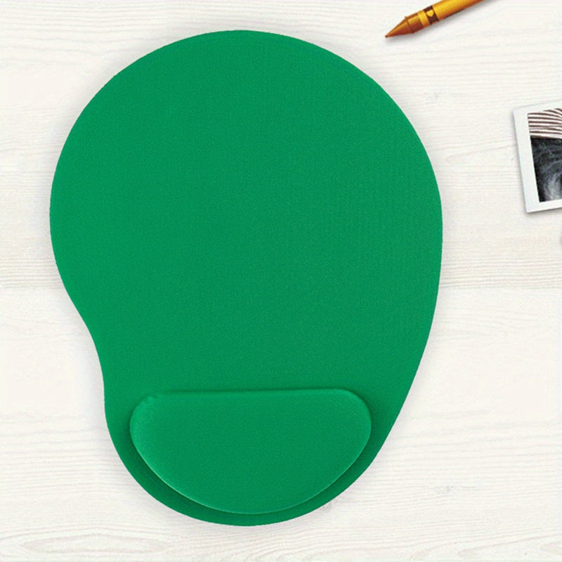 Ergonomic EVA wrist cushion with memory foam mouse pad for comfortable desk support in office or computer use.