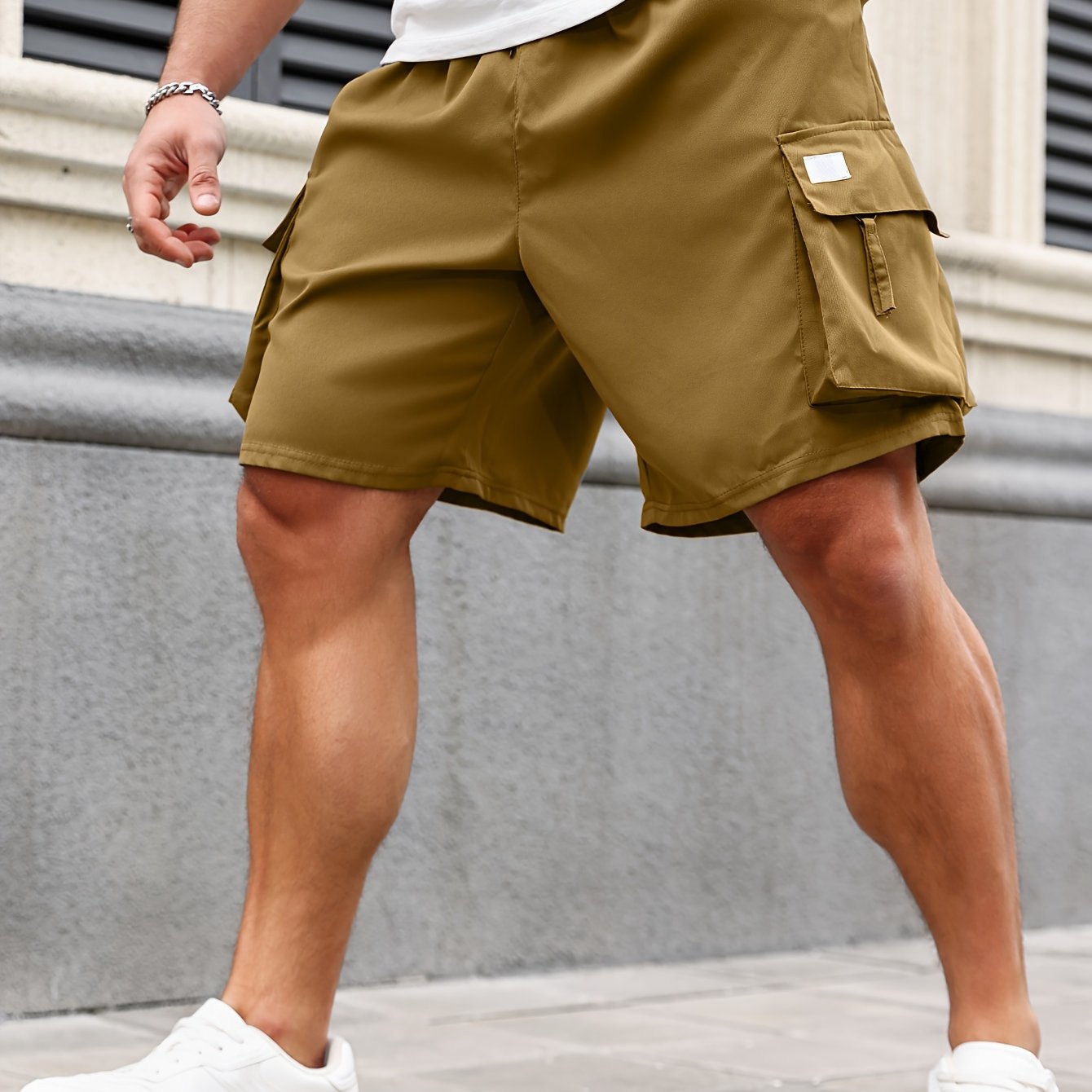 Men's plus size cargo shorts - perfect for summer and outdoor style.