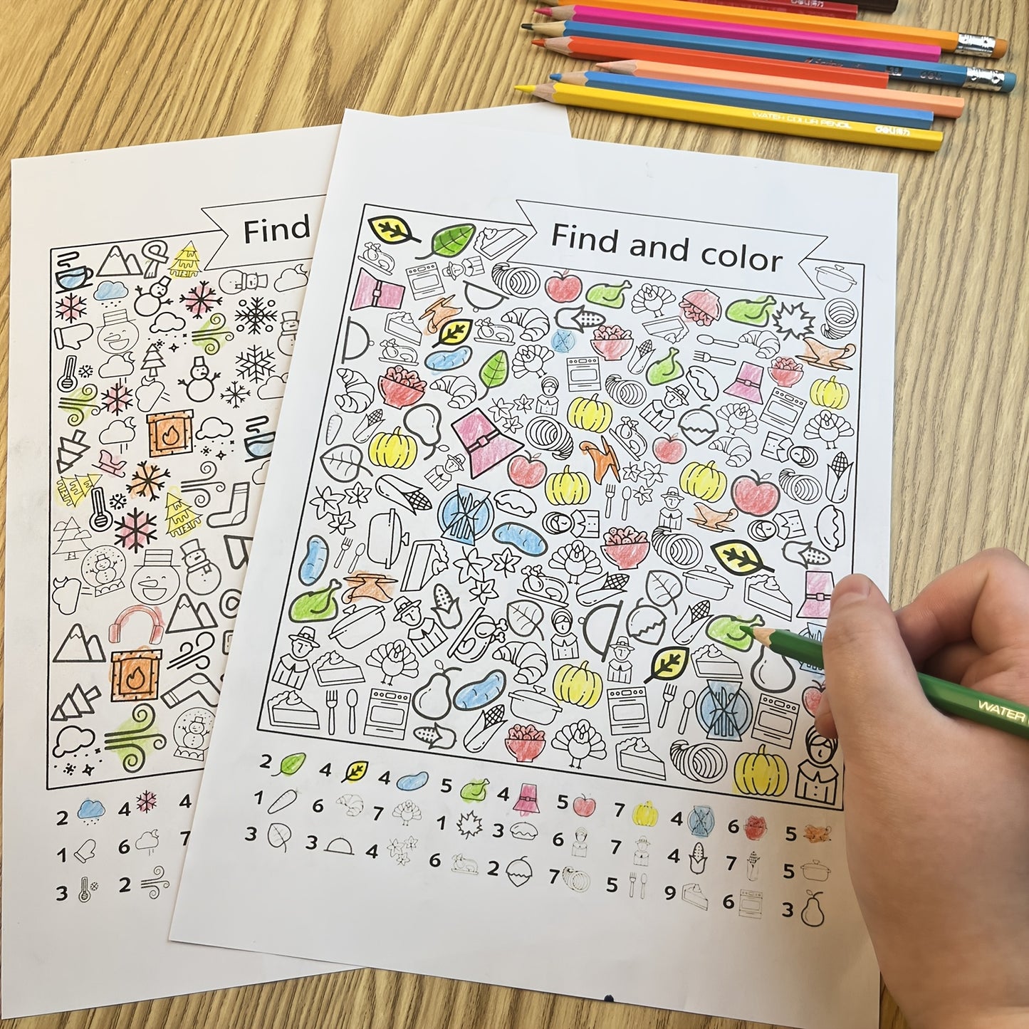 Discover patterns and color them to improve children's concentration and manual dexterity.