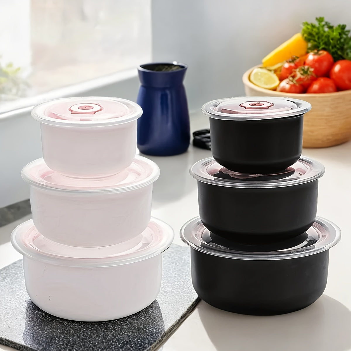 3 Airtight Food Storage Containers in Various Sizes, Perfect for Keeping Food Fresh - Essential for Summer, Lunches, Outdoors, and College Dorms.