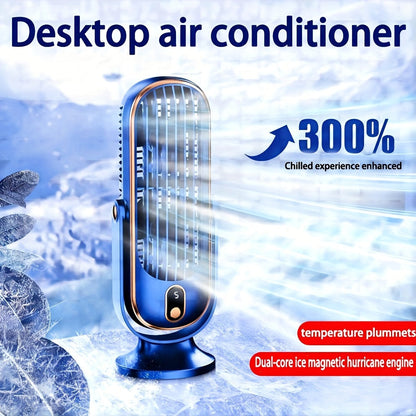 Introducing the 2023 New Arrival 1pc Desktop Tower Fan for Home Office Use! Stay cool with this powerful electric fan that offers strong wind cooling. Featuring a USB wireless rechargeable design, LED display, and 5-speed adjustment, this tower fan is a