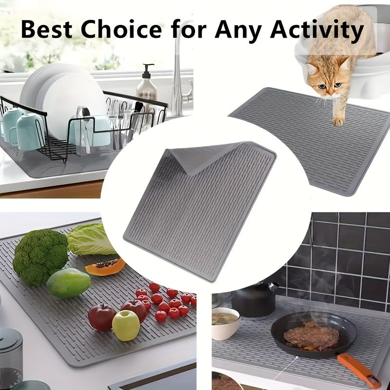 Large Silicone Stove Top Cover Mat - 71.12cm x 50.8cm - Heat-Resistant, Non-Slip, Waterproof, Foldable for Electric & Gas Ranges, Black - Perfect for Kitchen Protection, Stove Top Protectors, and More