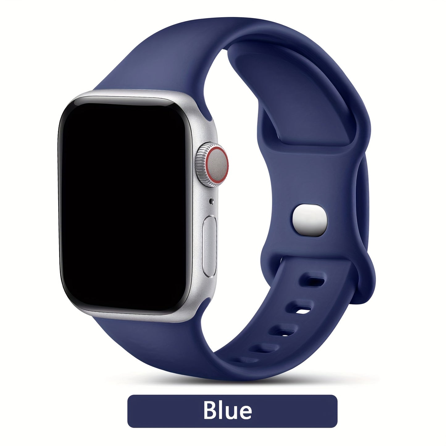 CHINBER Soft Silicone Sport Band for iWatch - Fits 38mm to 49mm, Compatible with Series SE/Ultra/9/8/7/6/5/4/3/2/1