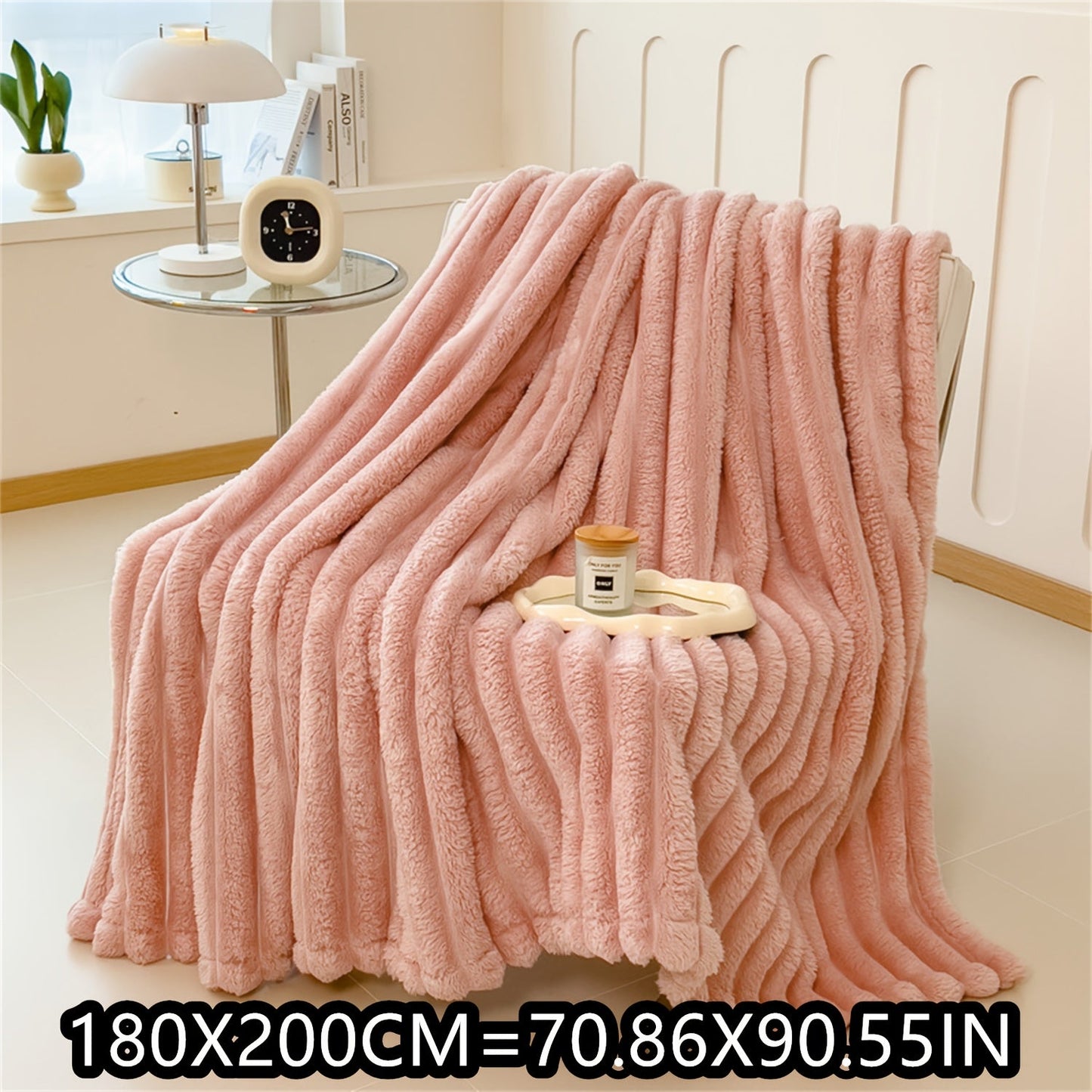 Indulge in the luxury of a Soft Plush Faux Rabbit Blanket - Cozy, Warm, and Stylish for Home, Work, or On the Go - Perfect Gift for Any Occasion