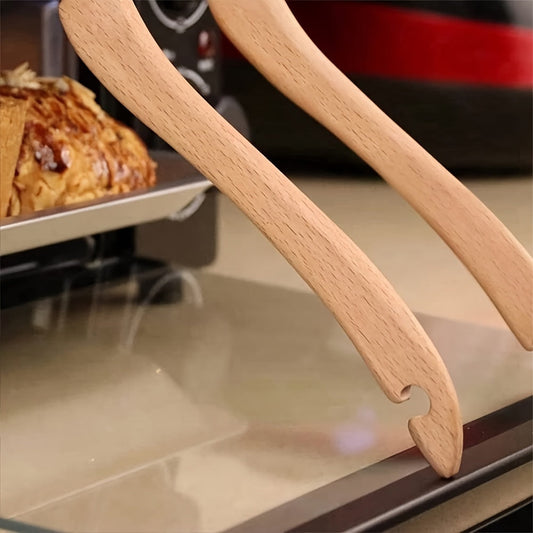 Long-handled wooden oven rack puller to safely handle hot oven racks, toaster, air fryer, and more without the risk of burns. Easily remove hot racks from the oven or bread machine with this kitchen tool.