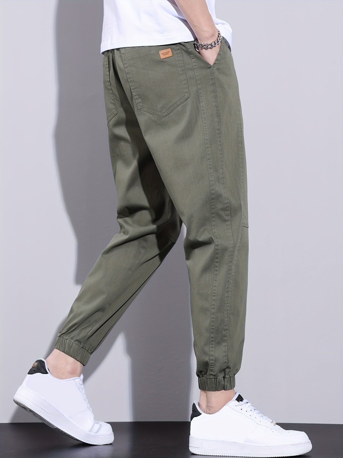 Men's casual joggers - loose fit with drawstring waist, cotton blend, versatile and stylish for all seasons.