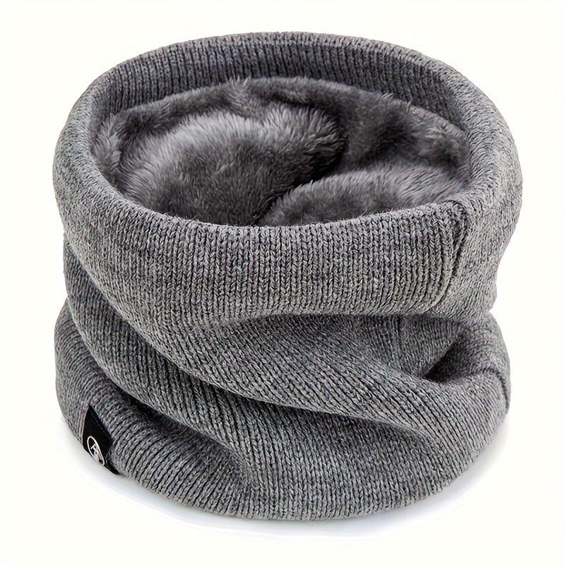 Stay cozy and stylish with the WELLBORN COCO Fleece-Lined Neck Warmer. This soft, windproof, and warm knit scarf is perfect for both men and women. The double layer design provides extra warmth during the winter months, while the solid colors make it