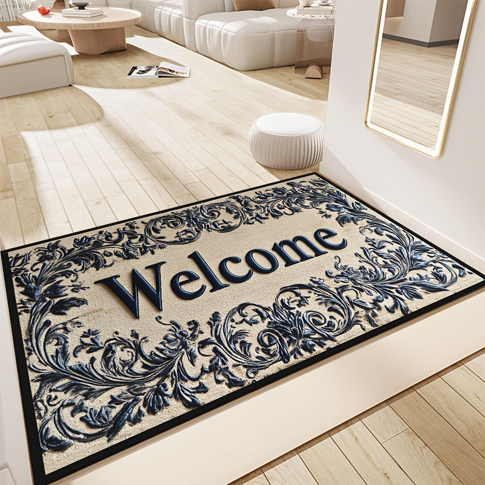 Stylish Braided Welcome Doormat - Slip-Resistant, Easy to Clean with Rubber Backing, Great for Any Room in the House - Perfect Holiday Gift & Decor Piece