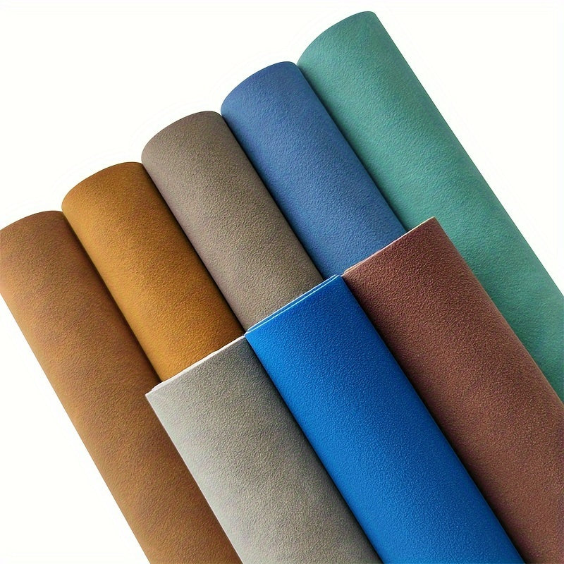 1 piece of soft smooth synthetic suede PU faux leather fabric for DIY wallets and bags.