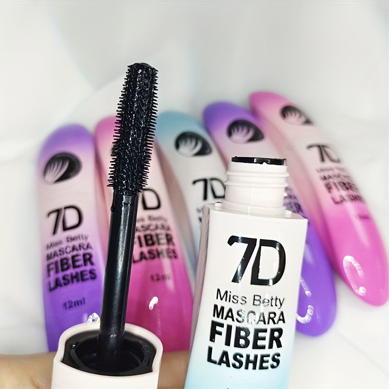 3-piece set of waterproof, smudge-proof, clump-free 7D Fiber Lash Mascara for longer, thicker lashes in natural black.