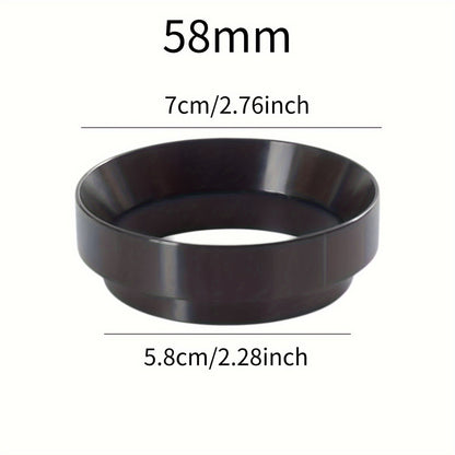 51mm, 53mm, and 58mm Coffee Catcher Rings for Grinder Handle with Anti-fly Powder and Dosing Cloth - Essential Coffee Tools