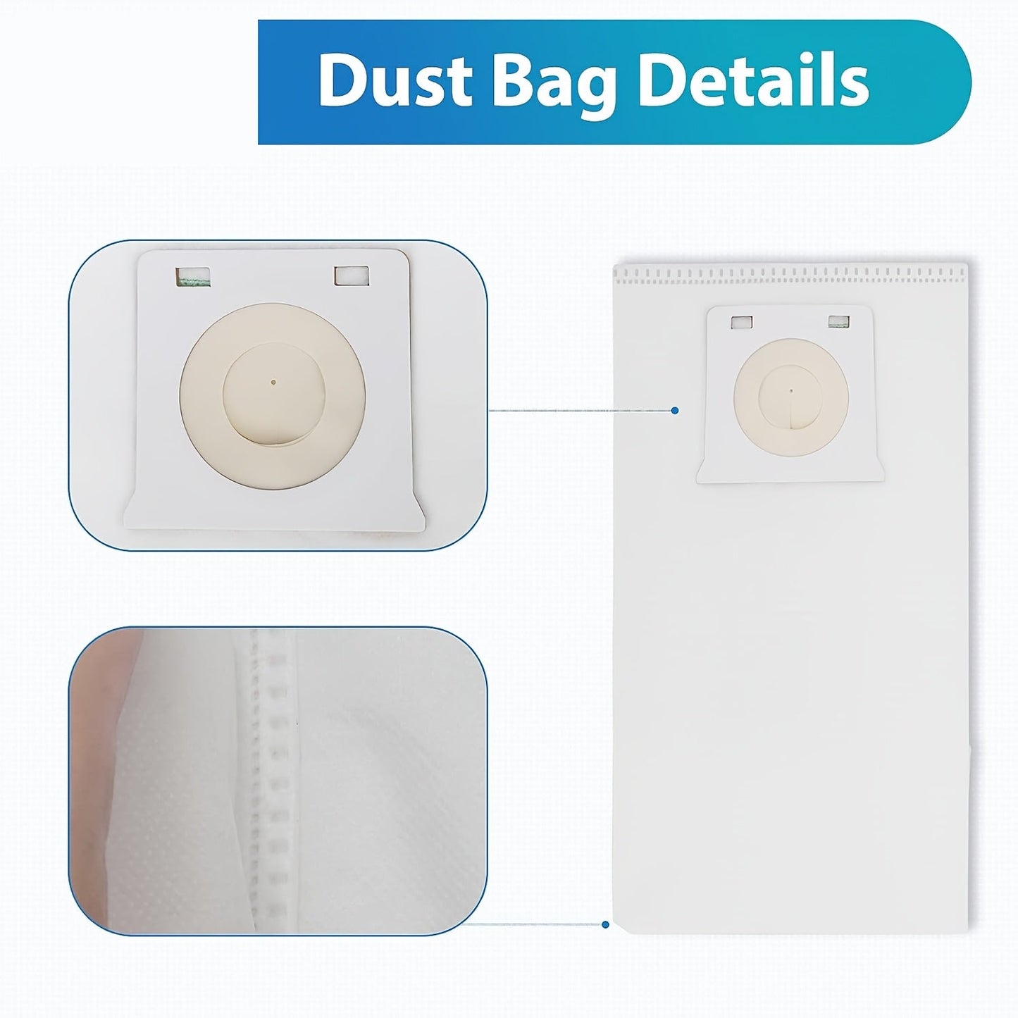 Six pieces of high-quality HEPA vacuum bags designed for Kenmore Intuition upright vacuums. These durable nonwoven bags are perfect for collecting dust and are compatible with all Kenmore models, including BU4050, BU4021, BU4022, BU4020, BU4018, BU3040