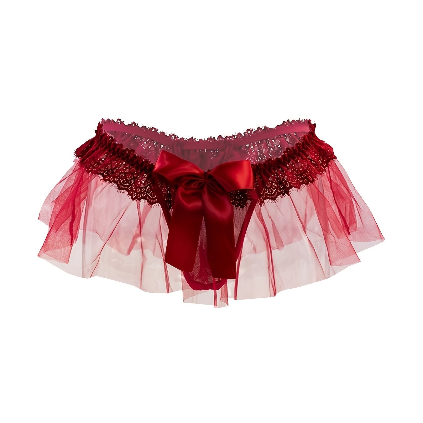 New Women's low-waist panties with bow and lace for Valentine's Day, Autumn/Winter Set.