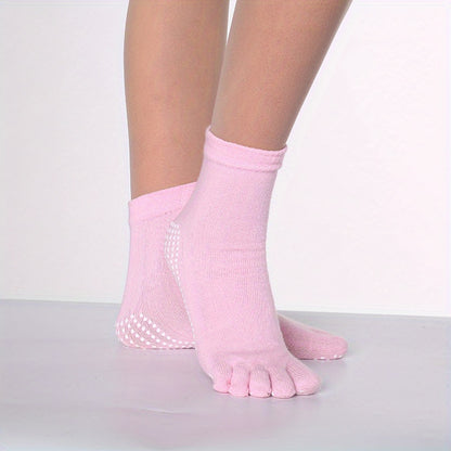 Anti-slip toe socks for women, ideal for yoga, running and athletics. Comfortable and stylish.