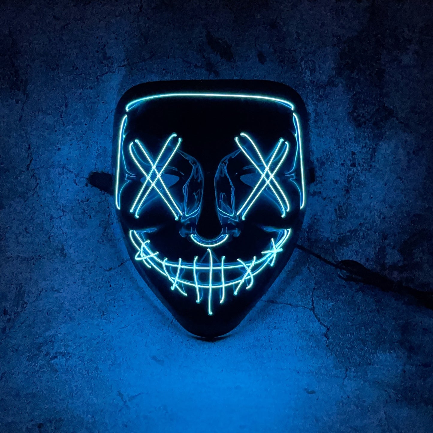 Get ready to elevate your Halloween party or photography atmosphere with this Cyberpunk LED Clown Mask. With 8 color options to choose from, this glow mask is powered by dry batteries and is compatible with AA batteries (batteries not included). Add a