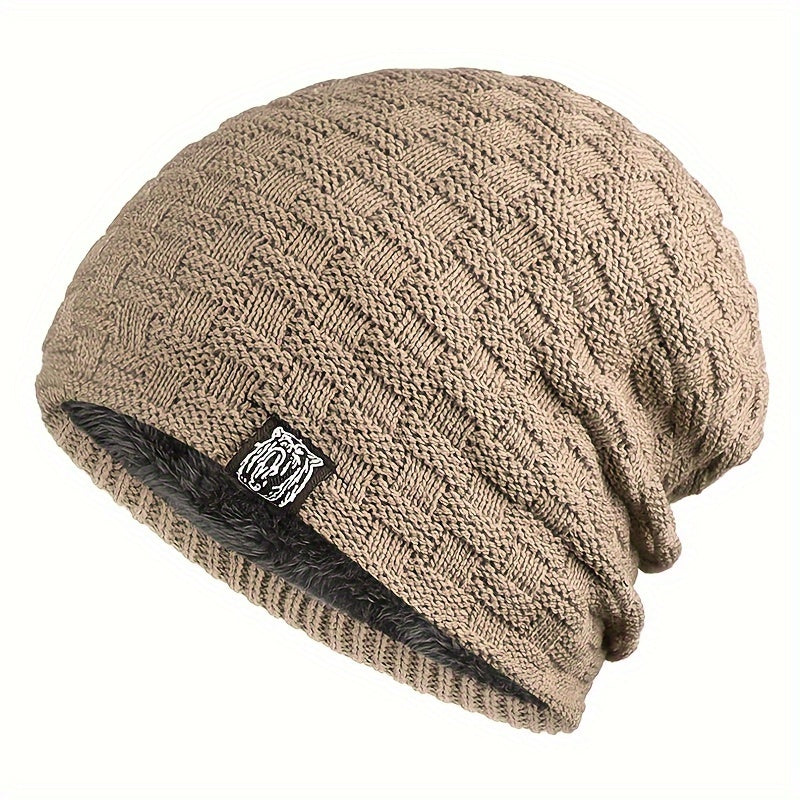 Keep cozy with our Men's Padded Knitted Cap - a perfect gift for autumn and winter months