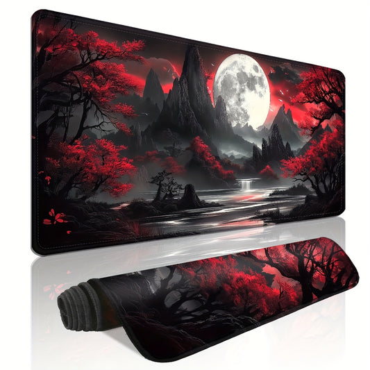 Large Dark Moon Gaming Keyboard Pad with durable, non-slip base and precision stitching - Ideal for gamers, office work, and study - Great gift for back-to-school or holidays.