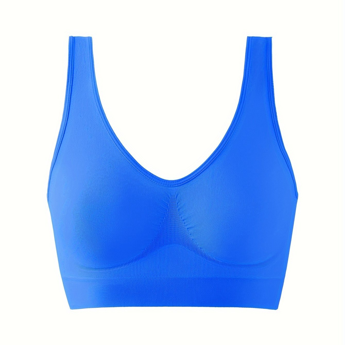 Full coverage wireless tank bra with seamless design, comfortable push-up style for women's lingerie and underwear.