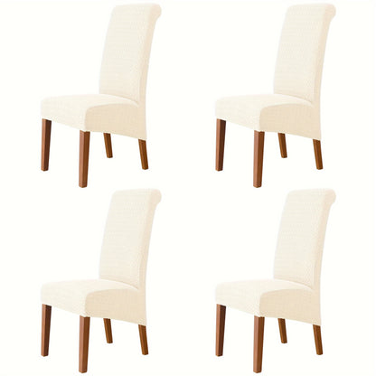 Jacquard high back dining chair slipcovers in sets of 2 or 4 for home or office use.