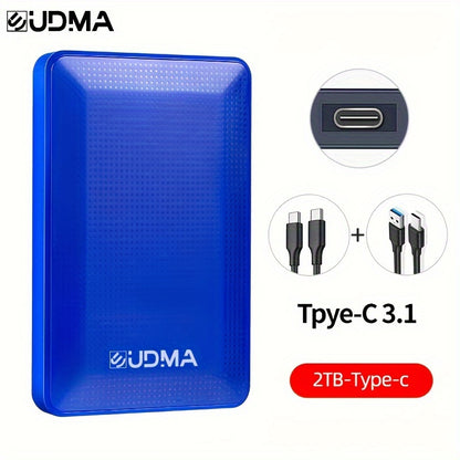 UDMA 1TB mobile hard drive for storing large files and media.