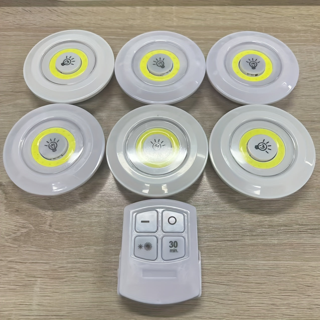 6pcs/3pcs Smart Wireless LED Under-Cabinet Lights COB Night Light With Remote Control - Ideal for Wardrobe, Kitchen, etc.