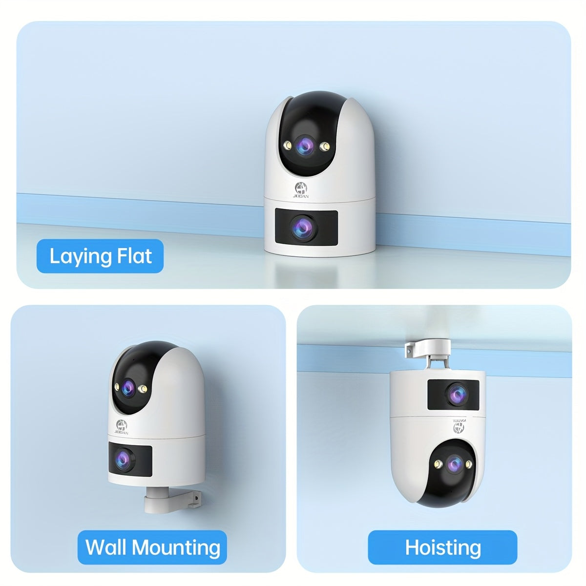 One piece of SmartGuard 2-Way Audio HD Security Camera featuring Color Night Vision, Wall-Mountable design, Motion Detection Alerts, App Control, Smartphone Compatibility, Suitable for Indoor Use, USB Powered (no battery required), 1080p Video