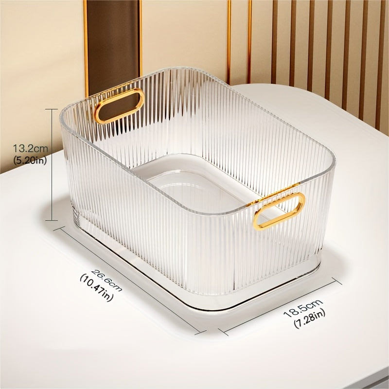 Office desk drawer storage box, desktop tray, transparent plastic makeup organizer, bathroom partition, dressing table container.