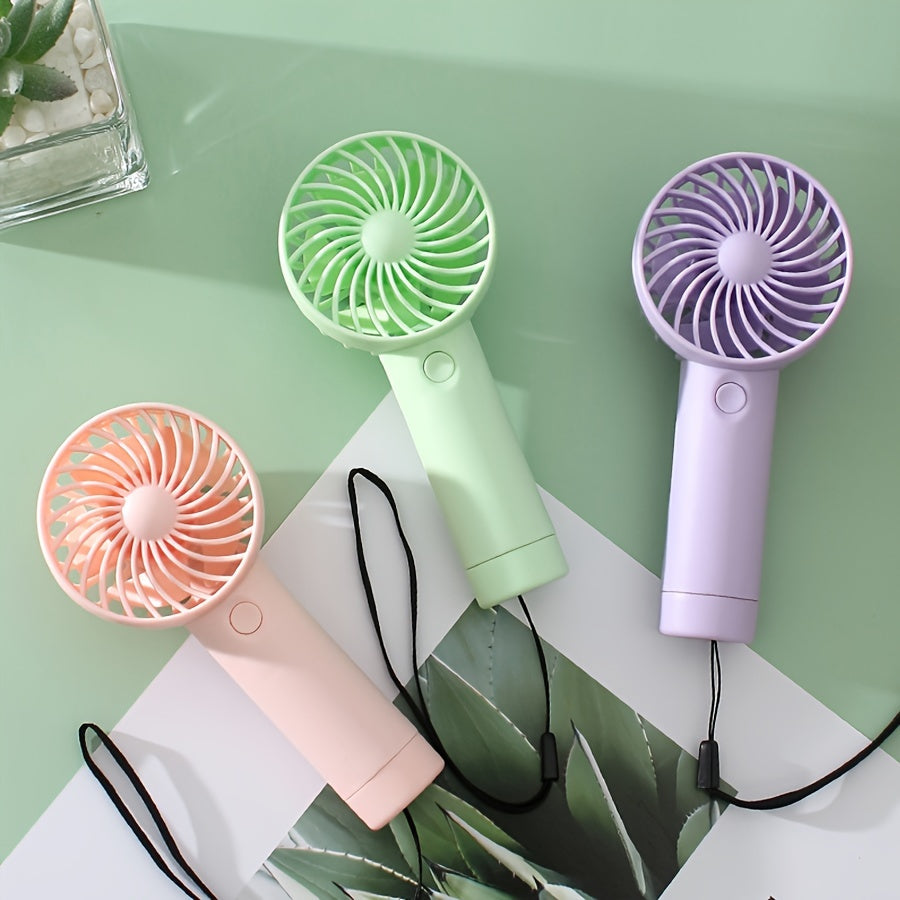 Portable Mini Fan, USB Rechargeable, Ideal for Indoor and Outdoor Use, Silent Operation, Fashionable and Cute Design, Perfect for Office and Desktop Settings