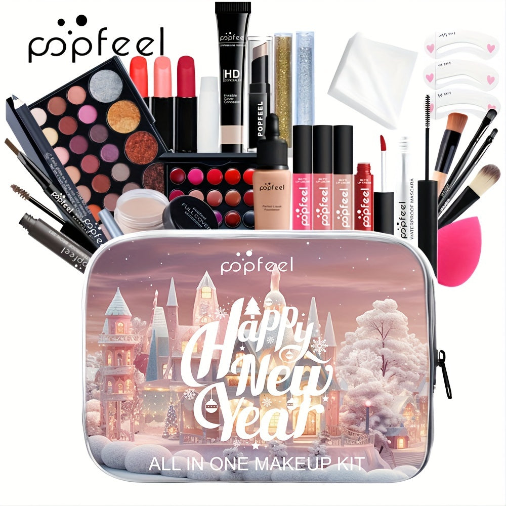 POPFEEL 2025 New Year Makeup and Cosmetic Set - Beauty Gift Box with Surprise Gifts