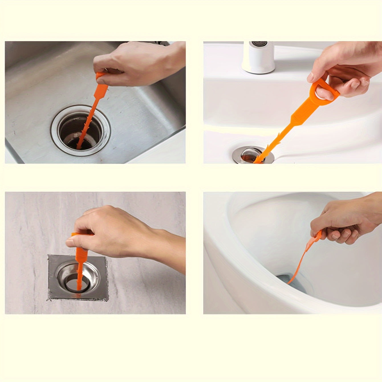 Hair Drain Clog Remover for Sewer, Sink, Tub