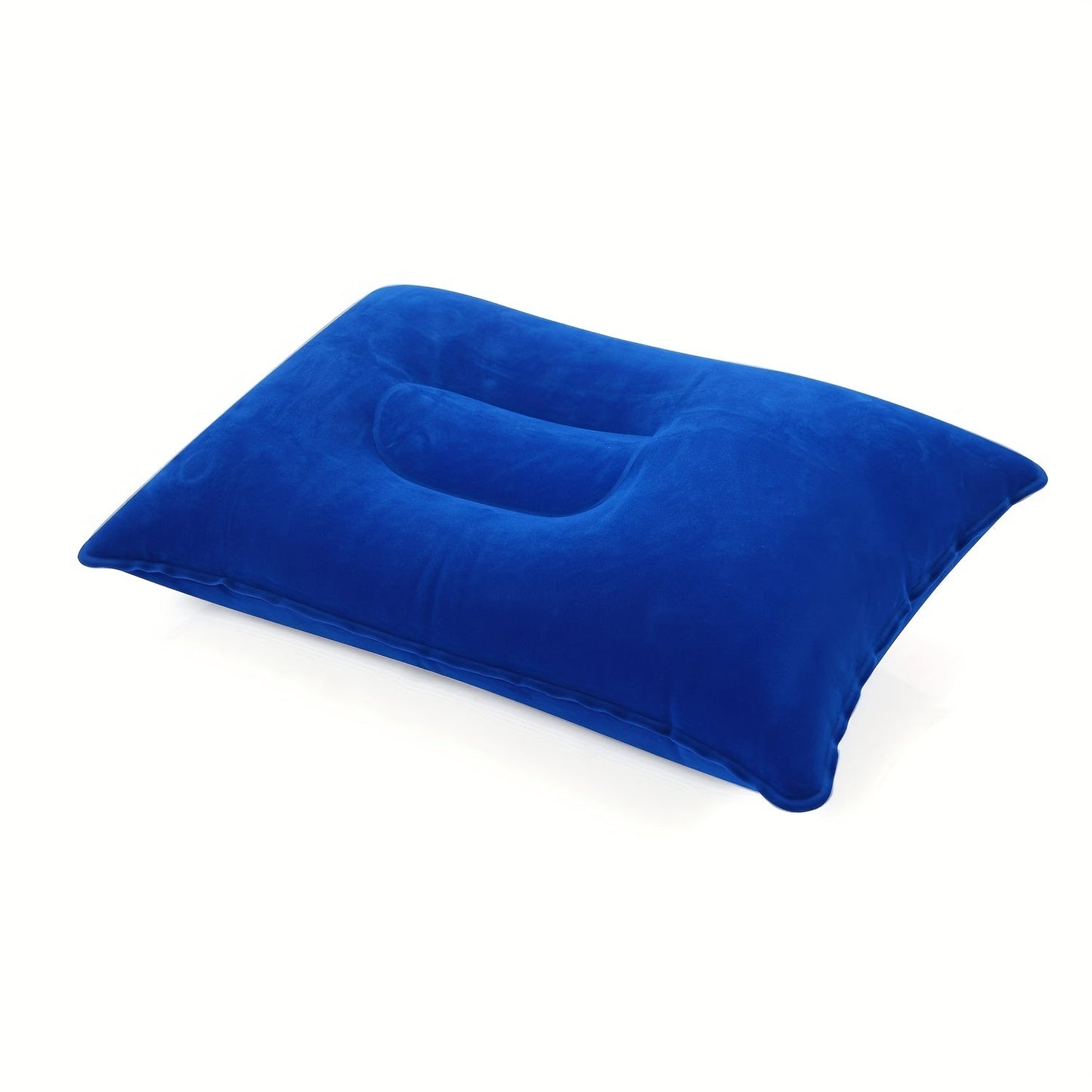 Inflatable Travel Pillow - Small Square Flocking Fabric Air Pillow for Travel with Convenient Storage, Perfect for Camping, Home Office Sleeping, Holiday Travel, Hiking, Nap, and Providing Neck and Waist Support.