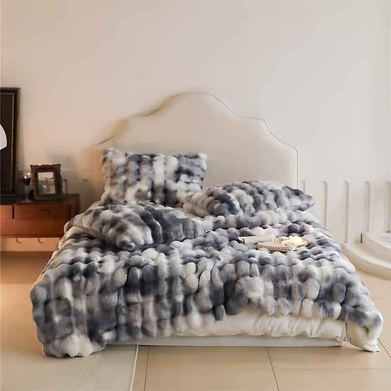 Soft and cozy plush blanket, perfect for travel, sofa, bed, and home décor - ideal gift for loved ones.