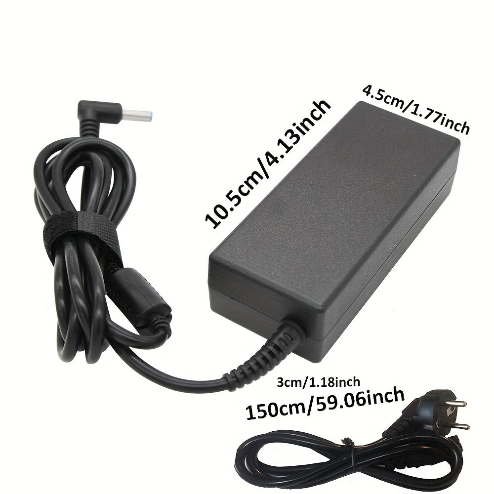 65W laptop charger adapter with EU plug cable for HP models Envy 17-j010us, Pavilion 15-j000, Chromebook 11 G4 G5 EE 14 G3 246 G4 248.