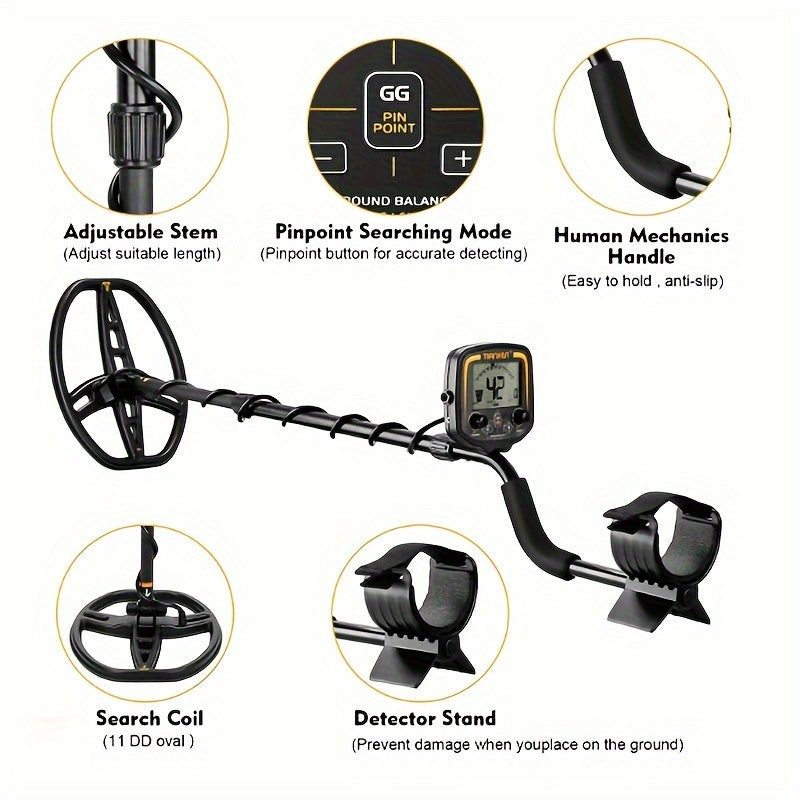 TX-850 Underground Metal Detector, Treasure Finder, Depth 2.5m (Battery Not Included)