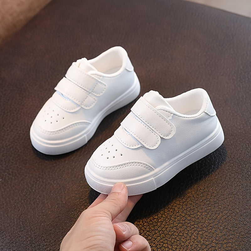 Boys' Casual Solid Color Low Top Sneakers, Breathable Non-slip Shoes for Spring and Autumn