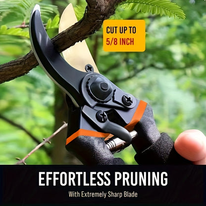 1pc Titanium Bypass Pruning Shears for Effortless Tree Trimming.