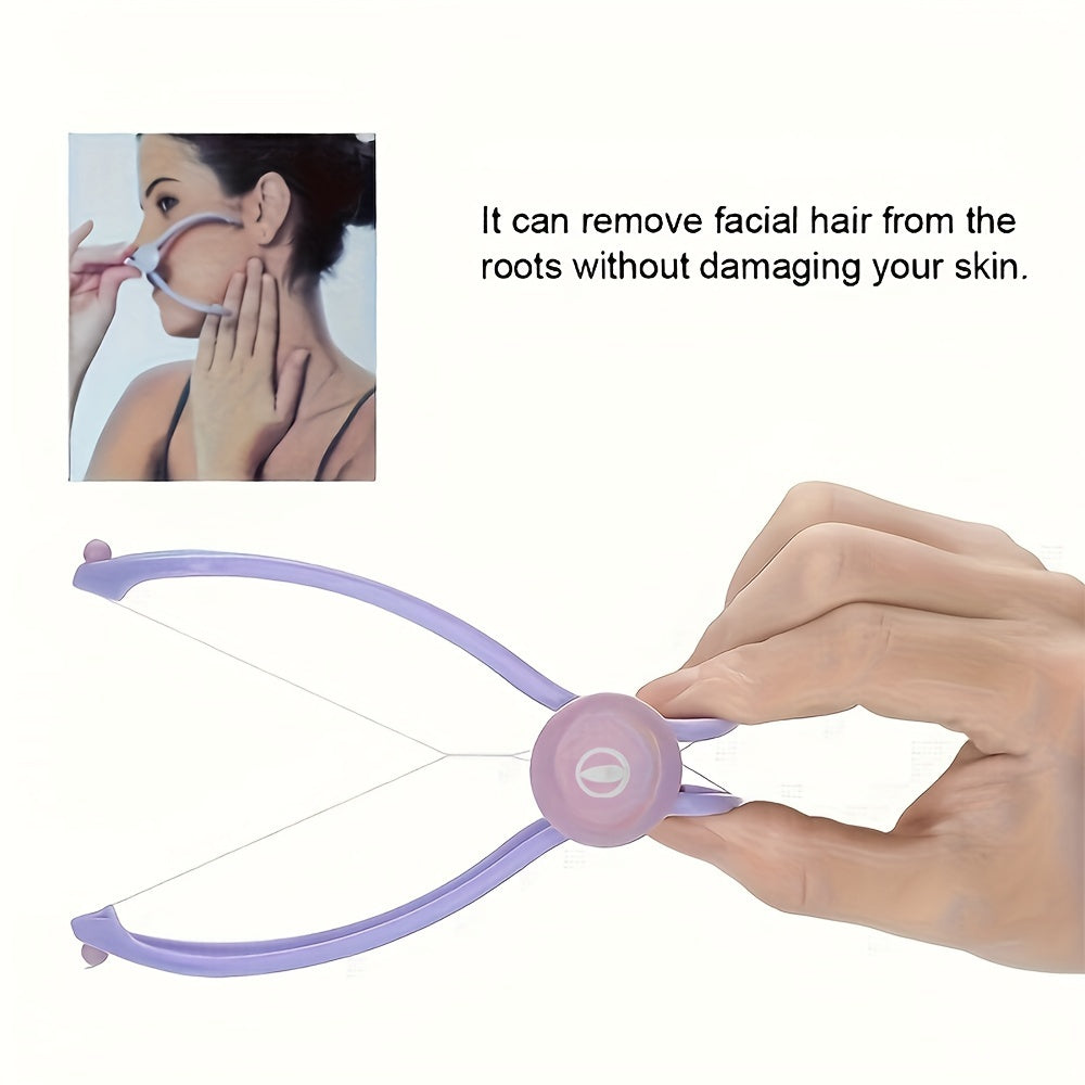 Spring Facial Hair Remover for Eyebrows & Cheeks, Manual Threading Tool, No Battery, No Fragrance