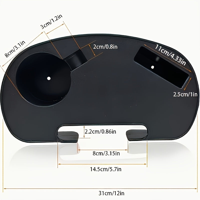 Qora Zero Gravity Stul Klipi Qopqog'i, Stakan Tutgichi va Mobil Telefon Joyi bilan, Mustahkam Og'ir Duty PP Materialidan Yasalgan, Korroziyaga va Ob-havo Zarariga Qarshi.