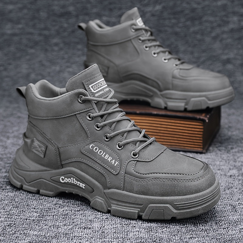 Men's lace-up walking boots - durable, comfortable, and breathable.