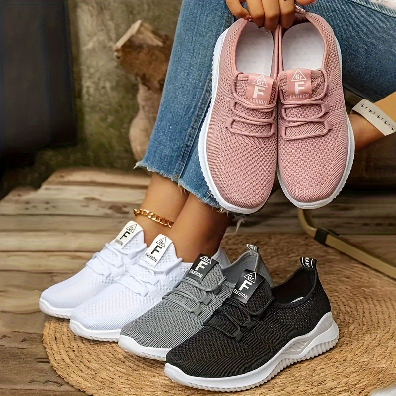 One pair of lightweight, breathable women's sports shoes suitable for vacations.