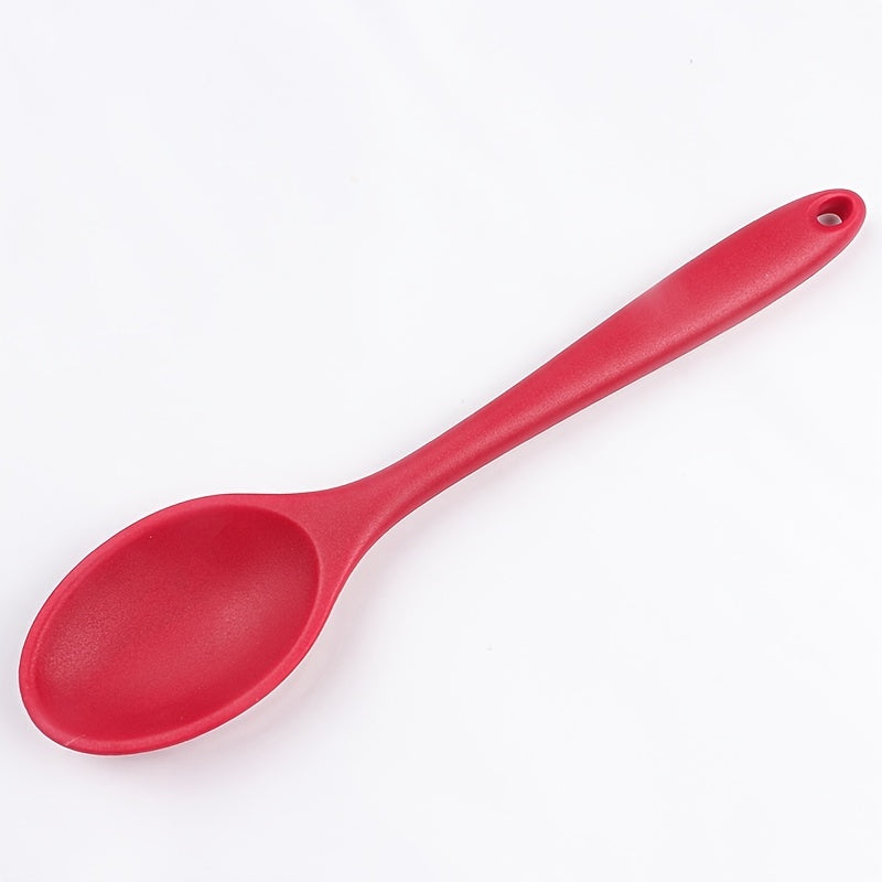 1 piece of silicone soup spoon for meals, kitchen cutlery, and tools.