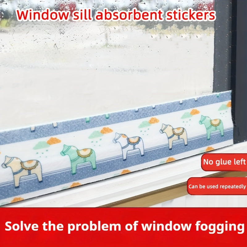 Fog-Resistant Self-Adhesive Window Stickers for Winter, Kitchen, and Sink - Water-Absorbing, Moisture-Proof, and Leak-Proof